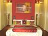 Bedroom with access to private bathroom left and right