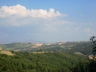 View of Umbrian landscape & Tiber River Park from the pool
