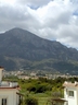 The view of the mountain from the back of the apartments