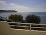 the sea view from the balcony at Gialos beach apartments