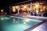 The Villa pool at night
