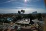 View of coast and water slide from top reception terrace