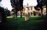 Monoliths in garden of Villa Silj