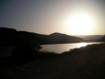 beznar lake at sunset