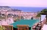 big table on wooden terrace with seaview !