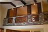 The mezzanine with it's brick wall