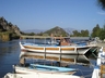 Boats moored at Dalyan quay