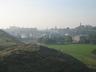 From Holyrood park toward Holyrood palace and the city 