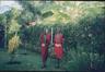 Masai warrior visiting the houses